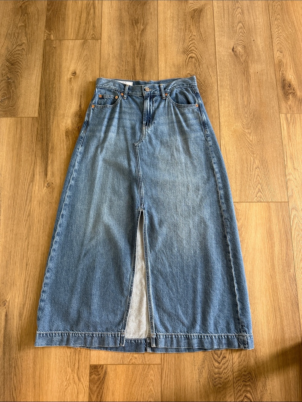 GAP Denim Maxi Skirt with Front Slit